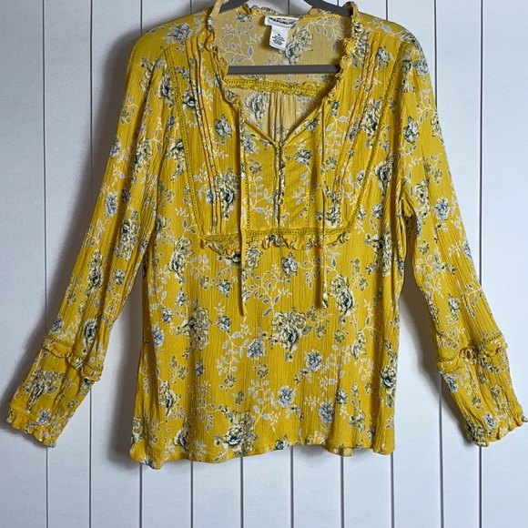 Free People Tops - Free People-For the Republic top long sleeves floral transition to fall